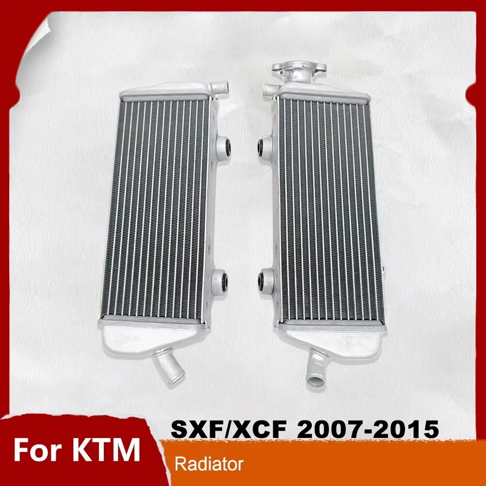 Refrigeración de aluminio para motocicleta KTM SXF XCF SMR FC FS 250 350 450 2007-2015 Foto 1 de 3