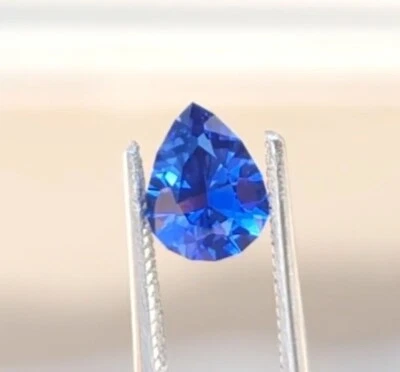 Natural Vivid Blue GIA Certified 1.10ct Pear Sapphire - Image 1 of 3