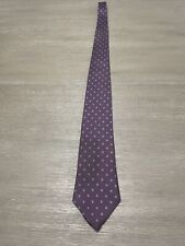 Marc Lewis Silk Neck Tie Purple Multi Geometric Made With Italian Silk In USA