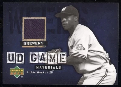UD-RW RICKIE WEEKS 2006 UPPER DECK UD GAME MATERIALS BREWERS MLB BASEBALL - Image 1 of 2