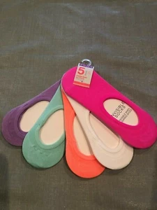 Girls 5 Pairs Invisible Socks, NWT 4-5.5 OR 7 Adult - Picture 1 of 1