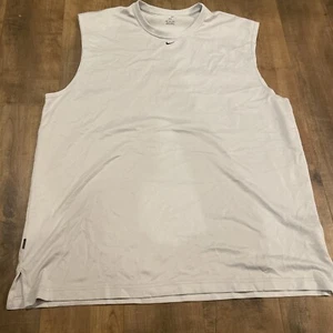 Vintage Nike Tank Top Dryfit Mens Size XXL Heather Gray Small Swoosh Logo - Picture 1 of 5