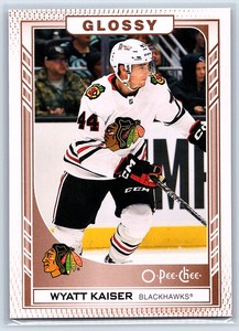 2023-24 UD Upper Deck Series 1 OPC Glossy R-19 Wyatt Kaiser - Chicago Blackhawks