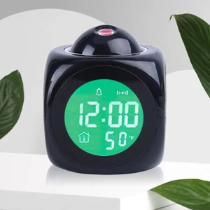 Voice Talking Clock Creative Projection Clock LED Living Room Bedroom Dorm Clock - Picture 1 of 18