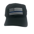 Thin Blue Line American Flag Back Adjustable Hat Black Thorogood Logo One Size