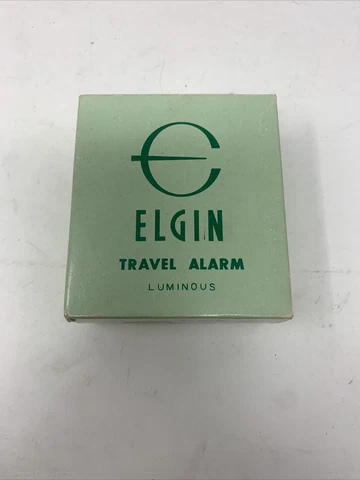 Vintage Elgin World Time Travel Alarm Clock 8983 NIB NOS BRAND NEW MCM HTF Cover