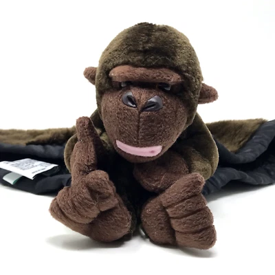 MY BANKY CHOCOLATE BROWN & BLACK JUSTIN THE GORILLA LOVEY SECURITY BLANKET - Image 1 of 4
