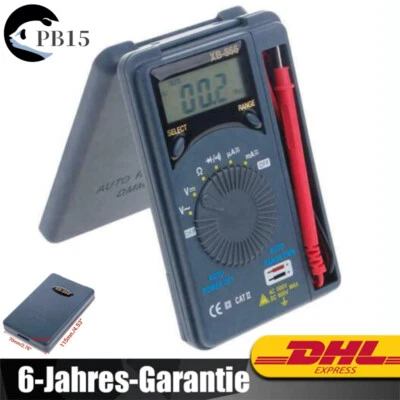 XB866 Mini Auto Range LCD Voltmeter Tester Tool AC/DC Pocket Digital Multimeter - Bild 1 von 4