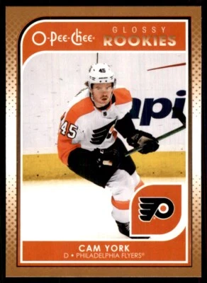 2021-22 Upper Deck O-Pee-Chee Glossy Rookies Gold Cam York Philadelphia Flyers - Image 1 of 2