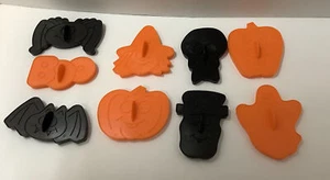 9 estampillas de plástico Wilton 1993 cortadores de galletas de Halloween bruja fantasma calabaza sin usar, en excelente estado - Imagen 1 de 7