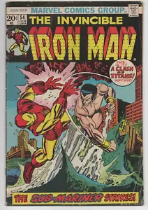 Marvel Comics, THE INVINCIBLE IRON MAN, #54, Jan 1972 (Sub Mariner) - Picture 1 of 2
