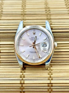 Rolex Datejust 36mm 116201 Two Tone Rose Gold & Stainless steel Pink Dial Paper - Picture 1 of 8