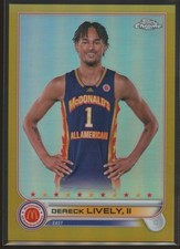 Dereck Lively 2022 Topps Chrome McDonald's All American Gold Refractor RC 33/50