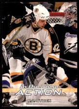 2003-04 In The Game Action P.J. Stock Boston Bruins #71