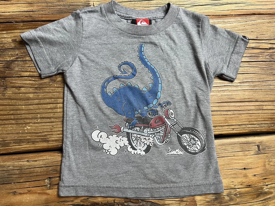 ✔️Camiseta Quiksilver Niños Chopper Moto Dinosaurio Talla 18M 18 Meses Foto 1 de 4