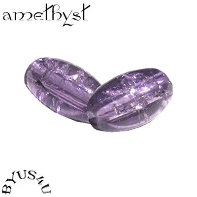 CRACKLE GLASS BEADS OVAL 7x4mm EXCLUSIVE COLOR  - Image 1 of 2