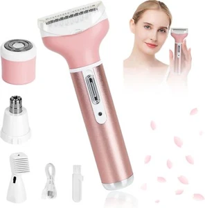4in 1 Rechargeable Women Face Epilator Electric Bikini Hair Removal Armpits Arms - Picture 1 of 6