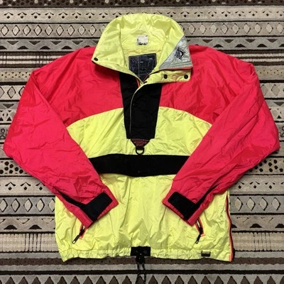 Men’s Vintage Puffer Jacket Medium 80s Mountain Goat Down Filled Neon Pink - Image 1 of 4
