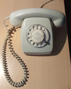 Telefon Post FeTAp 611 kieselgrau grau Wählscheibentelefon - Photo 1/10