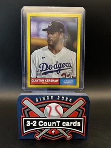 2024 Topps Archives - 1961 Topps Clayton Kershaw #94 Yellow Foilboard - Picture 1 of 2