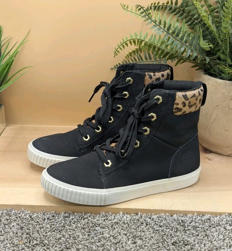 Stivali stringati Timberland Skyla Bay donna taglia 6 5 neri stampa animalier