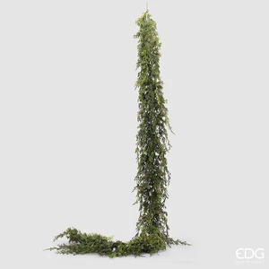 EDG Enzo De Gasperi Festone di Natale Ghirlanda Thuja con Bacche L 195 Cm Verde - Imagen 1 de 3