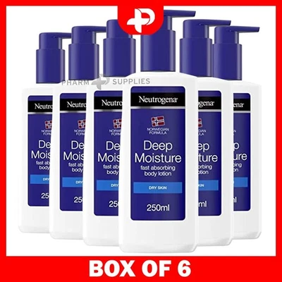 Neutrogena Norwegian Formula Deep Moisture Fast Absorbing Lotion 250ml 6 Packs - Image 1 of 4