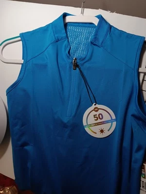 Camisa Cola Blanca Sin Mangas Ropa Activa Media Ventilación Trasera Color Carolina Bay  Foto 1 de 4