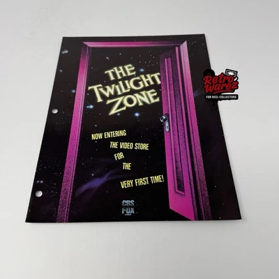 The Twilight Zone 1990 VHS Promo Booklet AD CBS HORROR Tv Show Dealer Display - Image 1 of 3