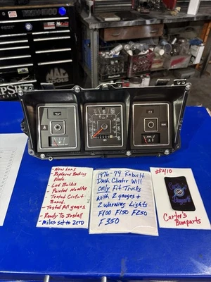 Cuadro de instrumentos reconstruido 1976 1977 1978 1979 F100 F150 250 F350 78/79 Bronco #410 Foto 1 de 4