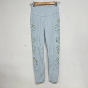 Free People Movement hellblau Laser Cut Out volle Länge Leggings Damen XS - Bild 1 von 9
