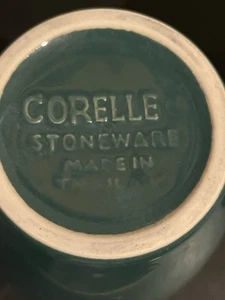 Juego de 3 tazas de café verde cazador oscuro sólido de gres Corelle de 12 oz - Imagen 1 de 6