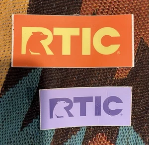 RTIC-Logo ADESIVI-4” & 3”-arancione/giallo e viola/viola-include 2 adesivi-NUOVI - Foto 1 di 2