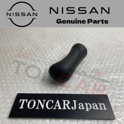 原始设备制造商日产 90-96 300ZX / Fairlady Z Z32 黑色皮革换档刀 正品零件 — 第 1/4 张图片