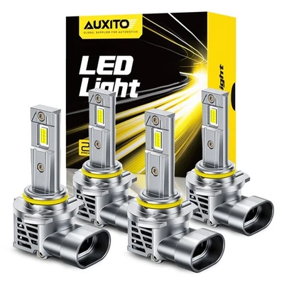 4x AUXITO 9005 9006 LED Headlight Bulb for STOCK HALOGEN REPLACEMENT Hi Low Beam Foto 1 de 4