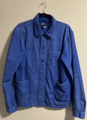 Polo Ralph Lauren Distressed Twill French Utility Shirt Jacket Men’s Sz S Vintag - Image 1 of 4