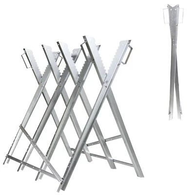 HELO Sägebock Kettensäge Brennholz Holzsägebock klappbar Holzbock Metall Sägehilfe V2