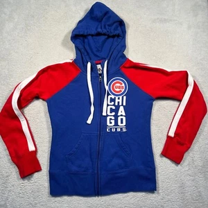 G-III 4Her Chicago Cubs Full Zip Hoodie MLB Baseball Red Blue Size S - Picture 1 of 6