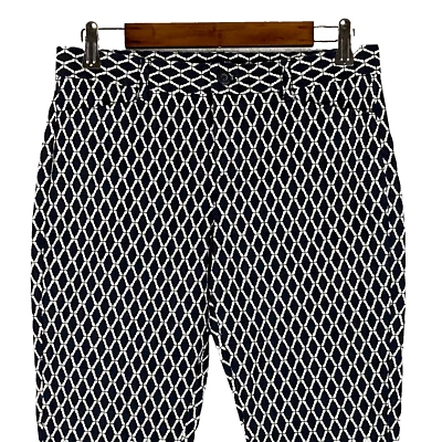 GAP Slim City Mujer Pantalones Cortos de tiro medio talla 4 Elásticos Azul Marino Blanco Foto 1 de 4