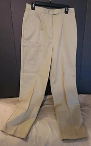 Vintage Jantzen Classics 2 PAIA donna elasticizzato plissettato CINO taglia 14 cachi e oliva - Foto 1 di 24