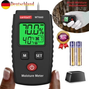 Feuchtigkeitsmesser Messgerät Holz Mauer Wand Bau Feuchte Messer messen LCD - Bild 1 von 19