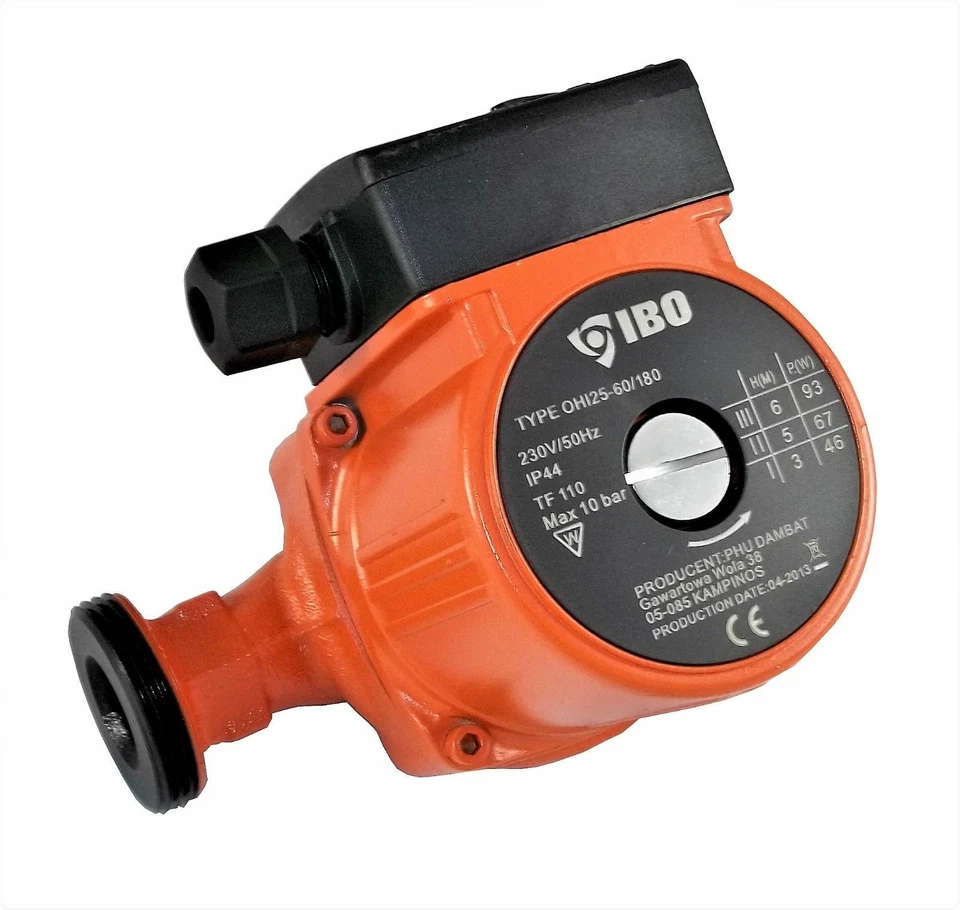 NEU! Wasserpumpe IBO 25-60/180 Warmwasser Pumpe Nassläufer für Trinkwasser