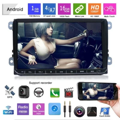 Car Radio Android 9in Screen GPS Navi For Passat Golf Tiguan Jetta Polo Magota - Image 1 of 4