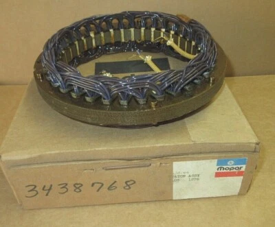 Estator alternador Mopar 3438768 60 amperios 1972 y superior Plymouth, Dodge, Chrysler, Nuevo de Lote Antiguo Foto 1 de 4