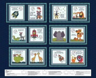 Henry Glass & Co ~ Love You To The Moon and Back ~ 100% Cotton Book Fabric Panel - Image 1 of 2