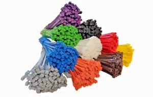 Cable Ties Nylon Zip Tie Wraps Strong Long High Quality All Sizes All Colours - Picture 1 of 11