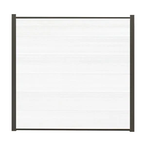 WPC-Steckzaunsystem ELZE weiß Zaunset 6 Zaunlamellen Sichtschutzelement Terrasse - Bild 1 von 2