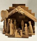 Bethlehem Star Olive Wood Hand Carved Nativity Scene In Creche Christmas Rustic