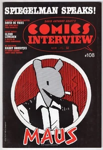 Entrevista de cómics #108 1992 arte Spiegelman ratón Glenn Lumsden KRAFT David DeVries - Imagen 1 de 3