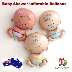 Baby Shower Balloons Inflatable helium Foil Decoration boy girl Birthday Party - Picture 1 of 5